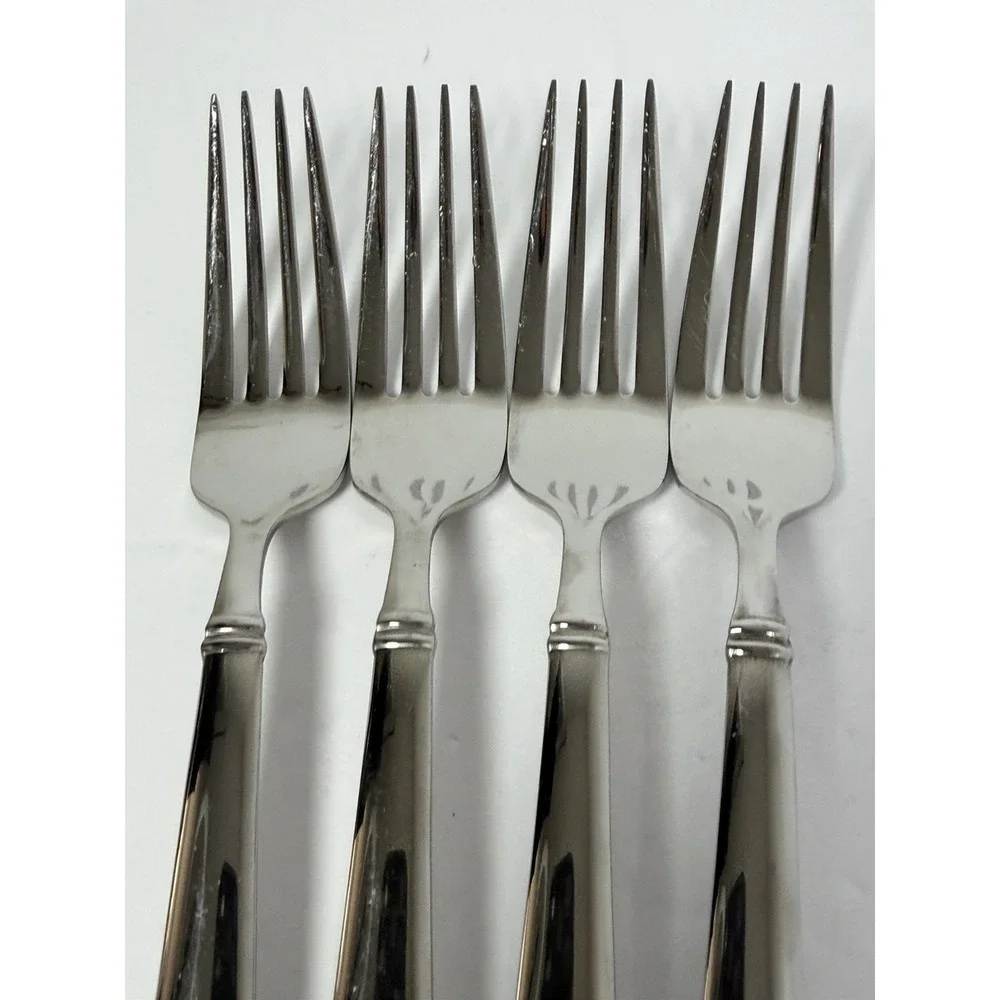 Reed Barton PERSPECTIVE 4 Dinner Forks Glossy 18/10 Stainless Steel Flatware #3
